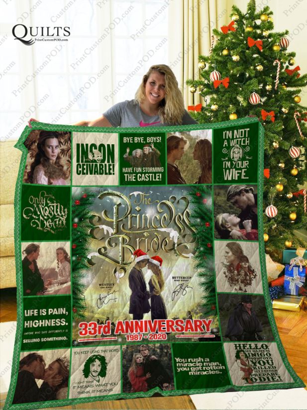 Christmas The Prince Bride 33rd Anniversary Quilt Blanket Bedding Set