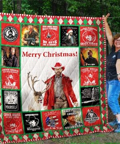 Chuck Norris Merry Christmas Quilt Blanket Bedding Set