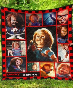 Chucky Childs Play Horror Halloween Quilt Blanket Bedding Set NH06