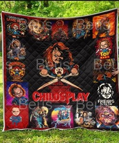 Chucky Childs Play Horror Movie Halloween Character Quilt Blanket Bedding Set