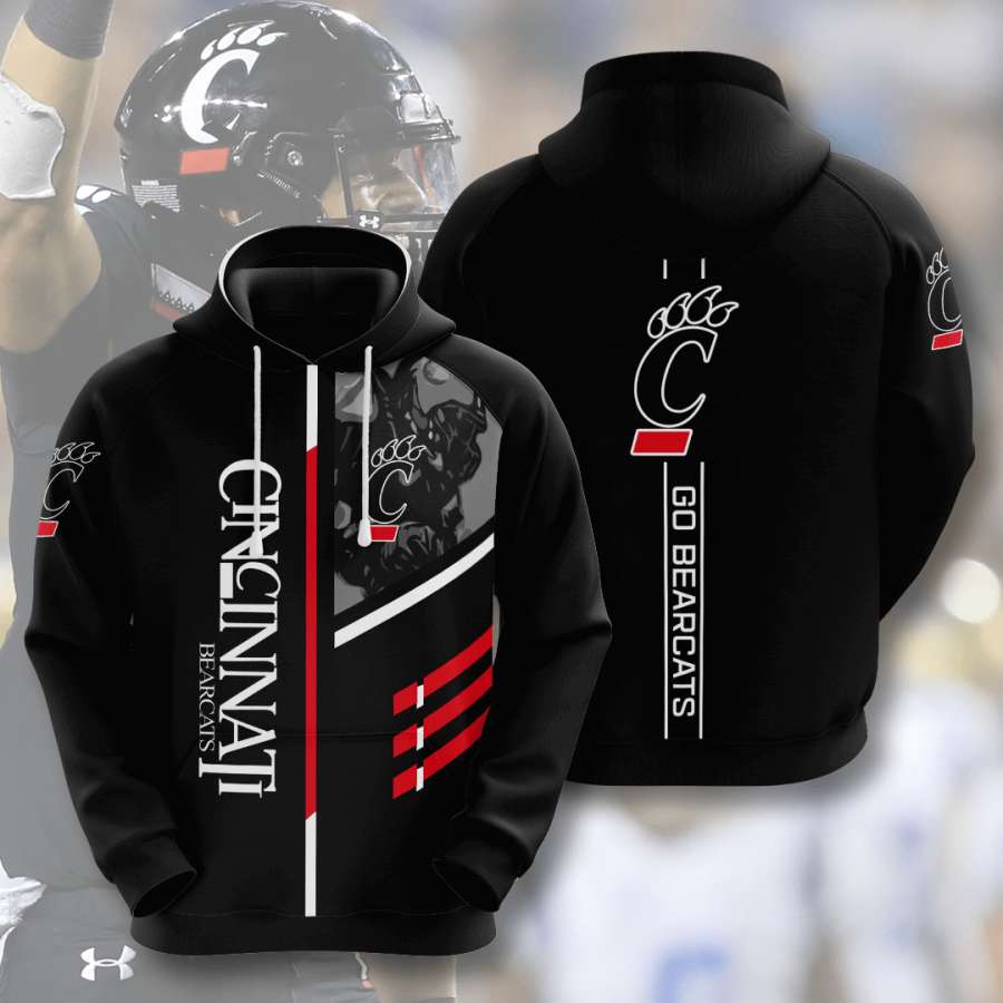 Cincinnati Bearcats Custom Sport All Over Print Hoodie 3D 1