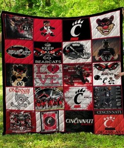 Cincinnati Bearcats Ncaa Quilt Blanket Bedding Set