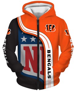 Cincinnati Bengals 3D Hoodie Pullover Zip Hoodie Nfl for Fans