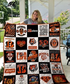 Cincinnati Bengals Combine Quilt Blanket Bedding Set