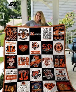 Cincinnati Bengals Combined Quilt Blanket Bedding Set