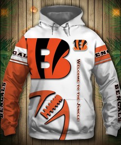 Cincinnati Bengals Hoodie 3D Graphic Balls Zip Hoodie Pullover