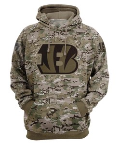 Cincinnati Bengals Hoodie Army Graphic Zip Hoodie Pullover Gift for Fans