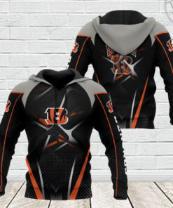 Cincinnati Bengals Hoodie, Zip-up Hoodie 3D