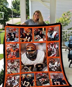 Cincinnati Bengals Legends Quilt Blanket Bedding Set