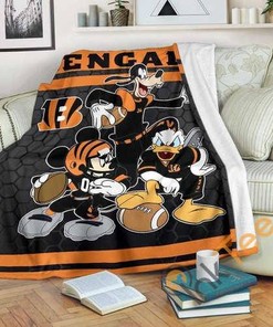 Cincinnati Bengals Team Sherpa Fleece Blanket Gifts for Family, for Couple