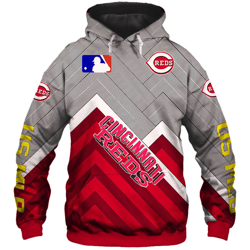 Cincinnati Reds Hoodie 3D Baseball Zip Hoodie for Fan MLB