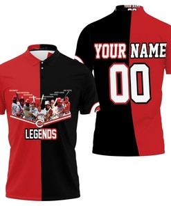 Cincinnati Reds Legends Signed Personalized 3D All Over Print Polo Shirt