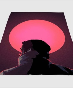 Circle Glow Blade Runner 2049 Sherpa Fleece Blanket Gifts for Family, for Couple