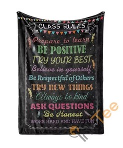 Class Rule Sherpa Fleece Blanket Gifts for Family, for Couple