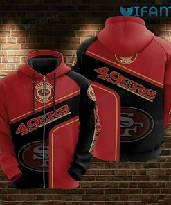 Classic 49ers Zipper Hoodie 3D San Francisco 49ers Gift