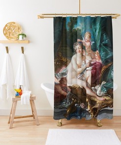 Classic Art Shower Curtain - The Toilette Of Venus By Francois Boucher Eco-Friendly Waterproof Bath Decor