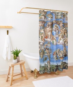 Classic Art Shower Curtain Vintage Eco-Friendly Waterproof Art Nouveau Renaissance Curtain