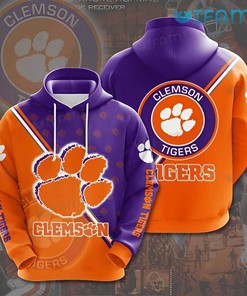 Clemson Hoodie 3D Classic Logo Clemson Tigers Gift