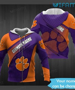 Clemson Hoodie 3D Custom Name Clemson Tigers Gift