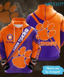 Clemson Hoodie 3D Go Tigers Custom Name Clemson Gift