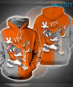 Clemson Hoodie 3D Tom And Jerry Clemson Tigers Gift