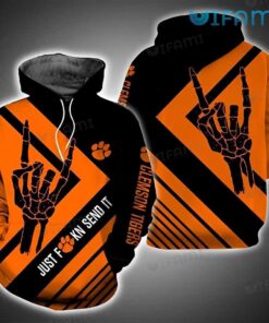 Clemson Tigers 3D Hoodie Just Send It Clemson Gift