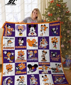 Clemson Tigers Disney Quilt Blanket Bedding Set
