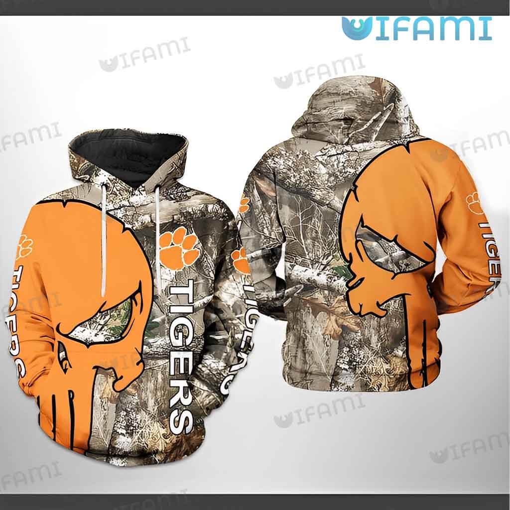 Clemson Tigers Hoodie 3D Camo Veteran Hunting Clemson Gift