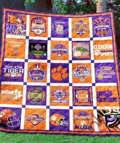 Clemson Tigers Quilt Blanket Bedding Set