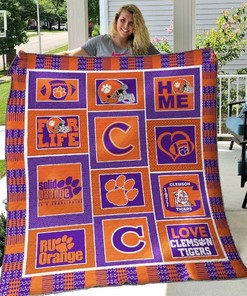 Clemson Tigers Quilt Blanket Bedding Set for Fans