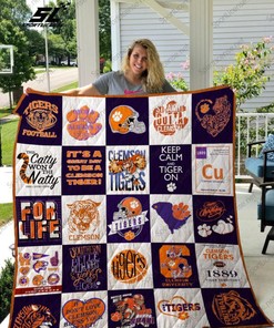Clemson Tigers Quilt Blanket Bedding Set for NCAA Fans