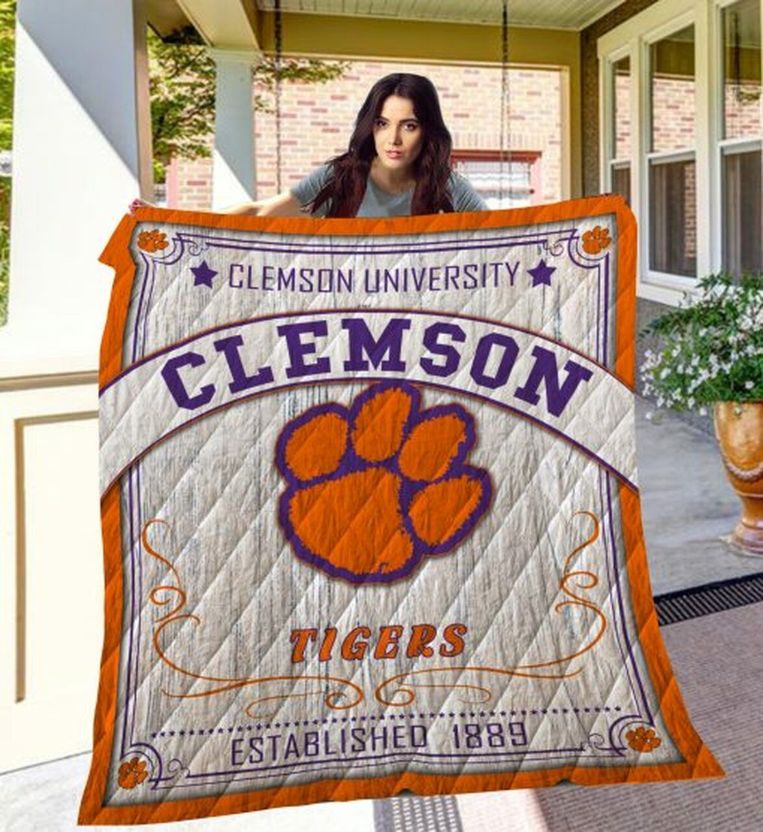 Clemson University Ncaa Clemson Tigers Collection Quilt Blanket Bedding Set