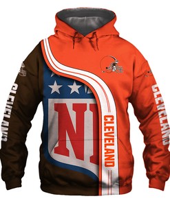 Cleveland Browns 3D Hoodie Pullover Zip Hoodie Nfl for Fans
