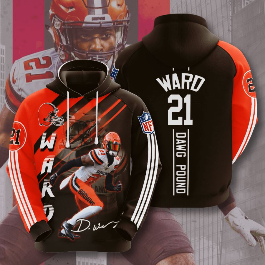 Cleveland Browns Custom Sport All Over Print Hoodie 3D 5