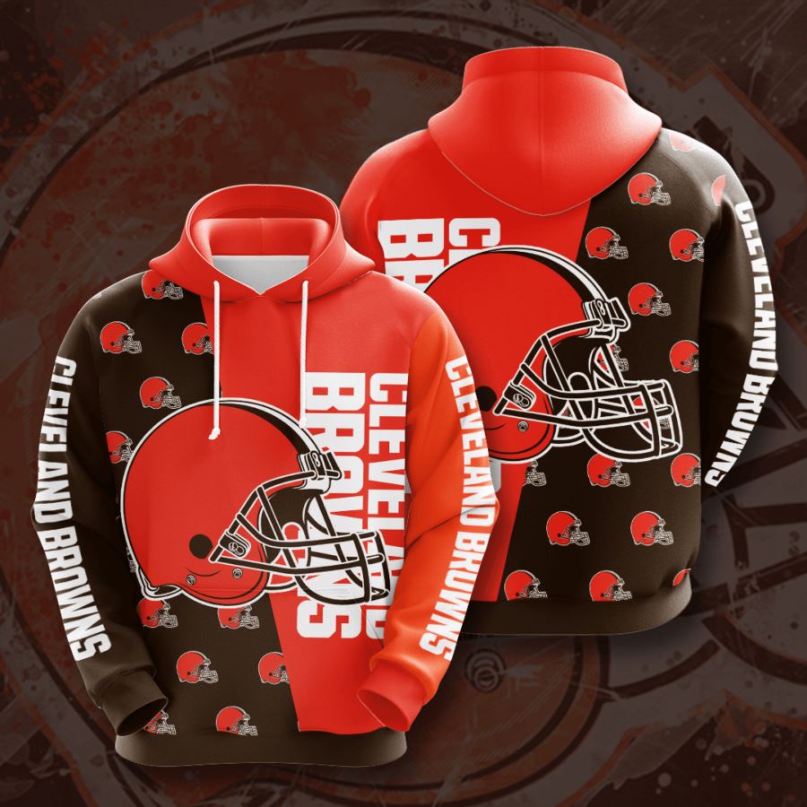 Cleveland Browns Custom Sport All Over Print Hoodie 3D 7