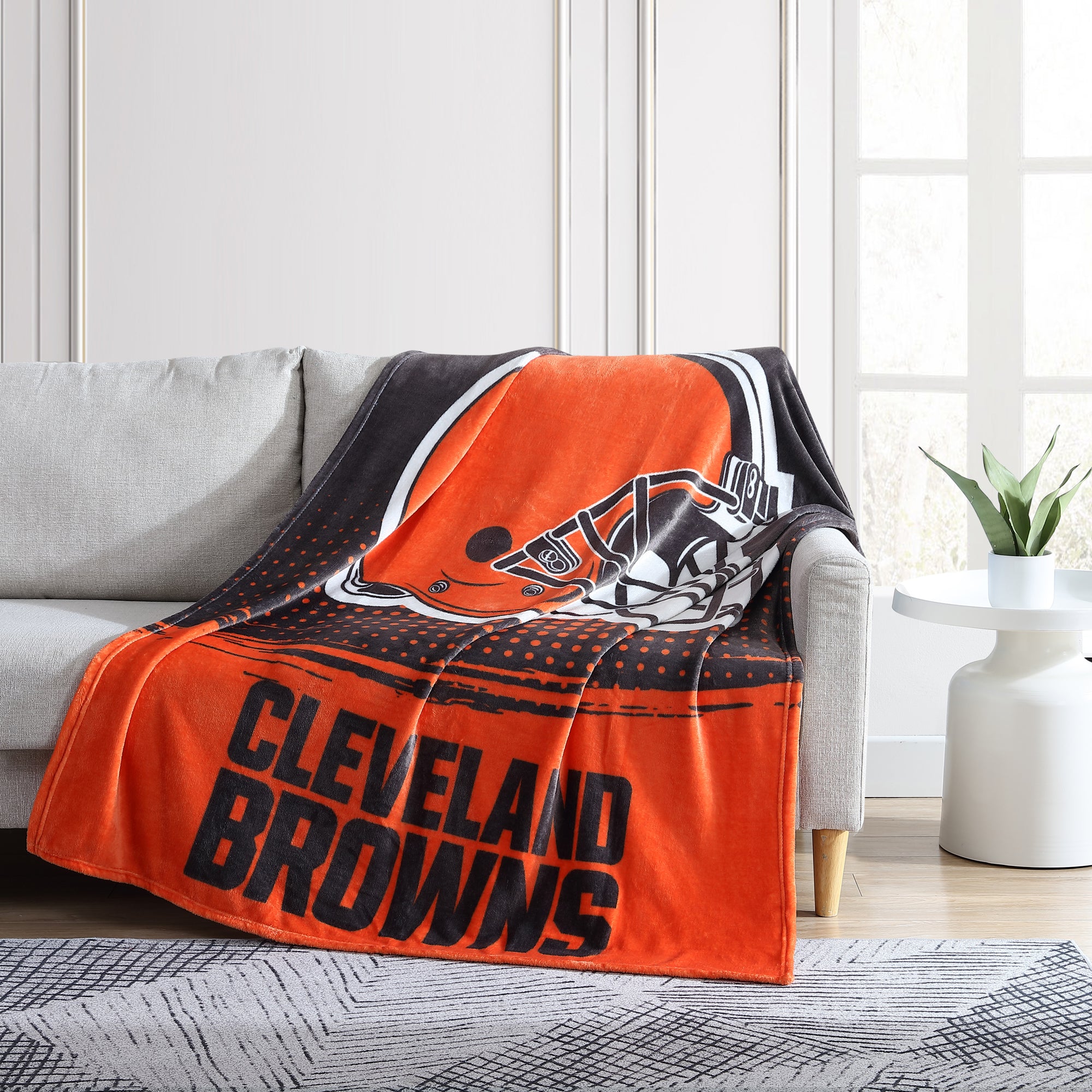 Cleveland Browns Fleece Blanket Sherpa Blanket Quilt Gifts for Fans - Image 2