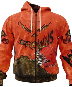 Cleveland Browns Hoodie 3D Devil Eyes Gift for Fans