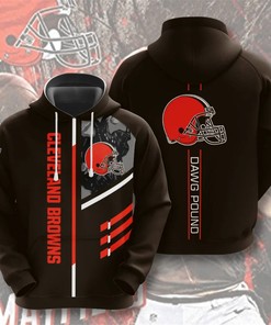 Cleveland Browns Hoodie 3D Zip Hoodie 3 Lines Graphic Gift for Fans