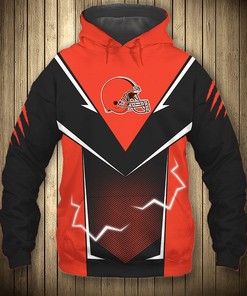 Cleveland Browns Hoodie Lightning Graphic Gifts for Fans