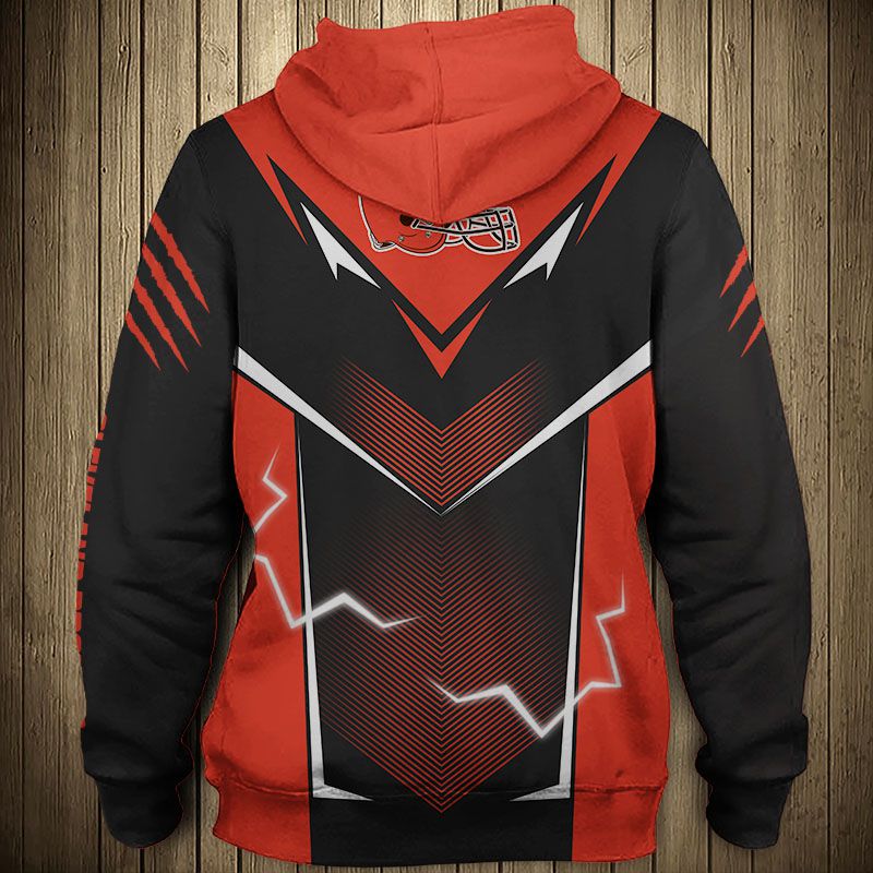 Cleveland Browns Hoodie Lightning Graphic Gifts for Fans - Image 2