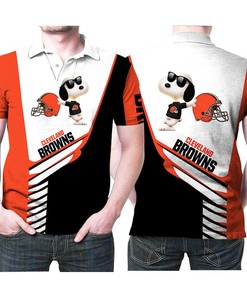 Cleveland Browns Nfl American Football Team Logo Snoopy Gift For Cleveland Browns Fans American Football Lovers Polo Shirt