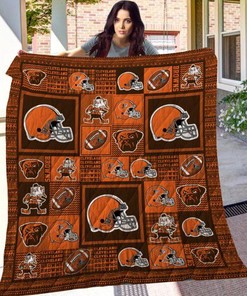 Cleveland Browns Quilt Blanket Bedding Set for Home Décor