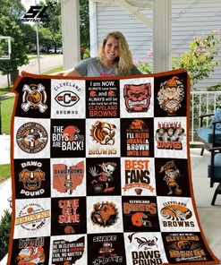 Cleveland Browns Rm Quilt Blanket Bedding Set for Home Décor