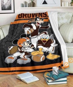 Cleveland Browns Team Sherpa Fleece Blanket Gifts for Family, for Couple