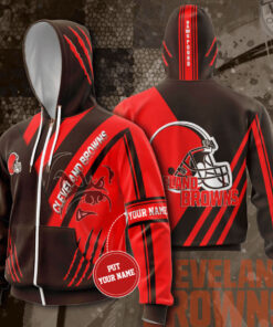 Cleveland Browns Zip-up Hoodie 3D, NFL Clothes