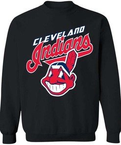 Cleveland Indians Chief Wahoo Vintage Mlb Crewneck Sweatshirt