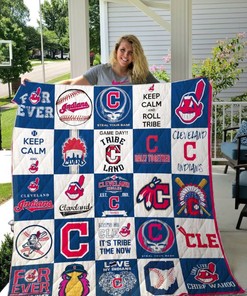 Cleveland Indians Combined Custom Quilt Blanket Bedding Set