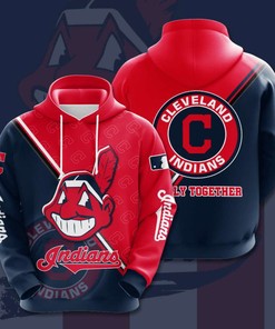 Cleveland Indians Custom Sport All Over Print Hoodie  1
