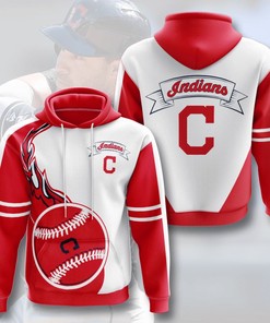 Cleveland Indians Custom Sport All Over Print Hoodie 3D