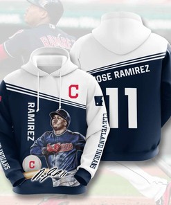 Cleveland Indians Custom Sport All Over Print Hoodie  4
